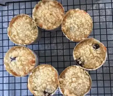 Make Blueberry maffane step 10
