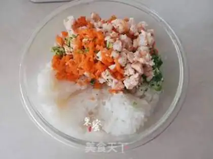 Make Vegetable shrimp rice cake step 5