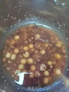 Make Lotus Red Bean soup step 2