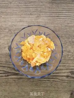 Make Salted egg and yellow fried rice step 2