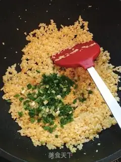 Make Salted egg and yellow fried rice step 5