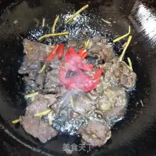 Make Beef fried Dutch beans step 7