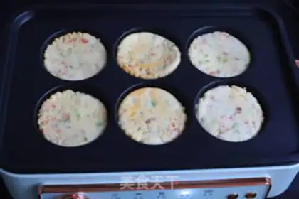 Make Ham egg cake step 5