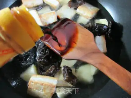 Make Black-mute potatoes burning old tofu step 5