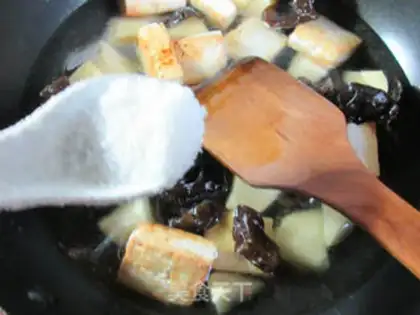 Make Black-mute potatoes burning old tofu step 6