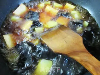 Make Black-mute potatoes burning old tofu step 8