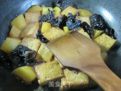 Make Black-mute potatoes burning old tofu step 9