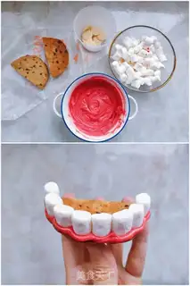 Make Halloween vampire cookies step 5