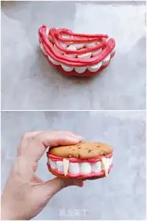 Make Halloween vampire cookies step 6