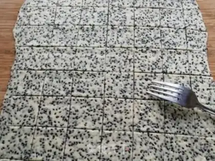 Make Sesame soda cookies step 7