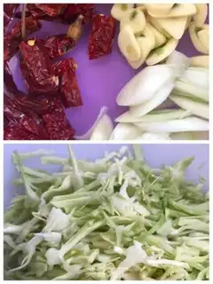 Make Egg fan cabbage step 2