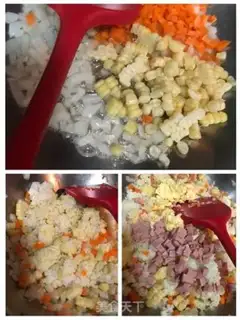 Make Cheese fried rice step 2