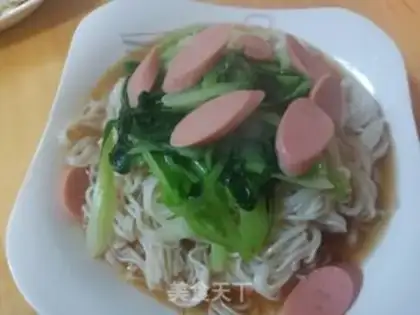 Make Ham oil noodles step 6