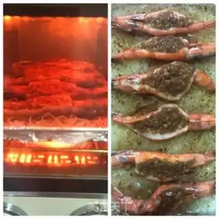 Make Garlic fan shrimp step 5