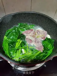 Make Spinach liver soup step 4