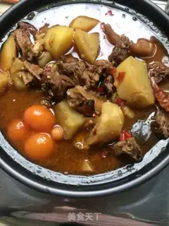 Make Old hen with potatoes step 11