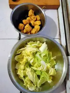 Make A big cabbage with wooden bean bubbling step 0