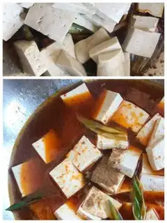 Make Garlic chili tofu step 2