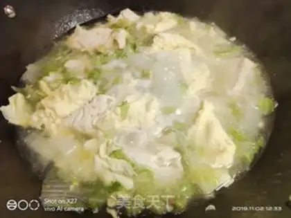 Make Big cabbage, tofu eggs soup step 6