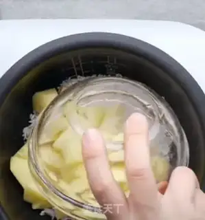 Make Ham sausage potato rice step 0