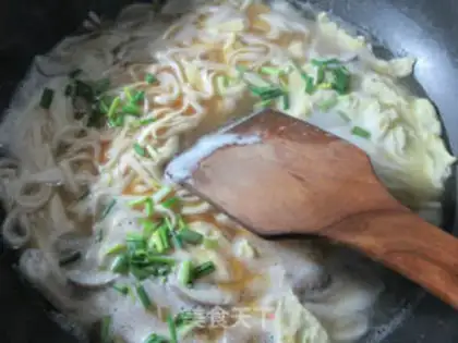 Make Egg mushroom noodles step 7