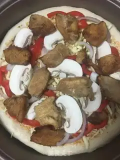 Make Charcoal chicken pizza step 9