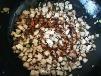 Make radish radish mushroom powder bag step 16