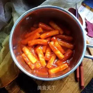 Make Delicious fried rice cake step 6