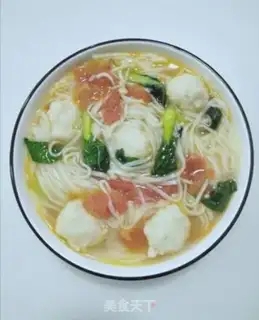 Make Fishball hot noodles step 9