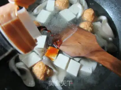 Make Gold fish eggs, tofu soup step 6