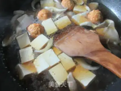 Make Gold fish eggs, tofu soup step 7