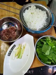 Make Spring beef rice powder step 0