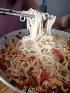 Make Tomato egg rice noodles step 9