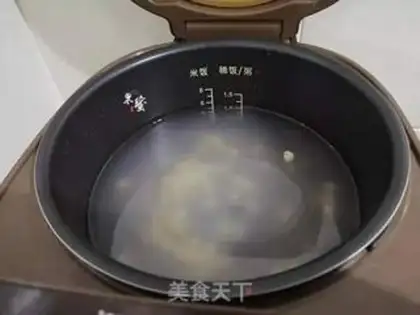 Make Lotus, black rice congee step 2