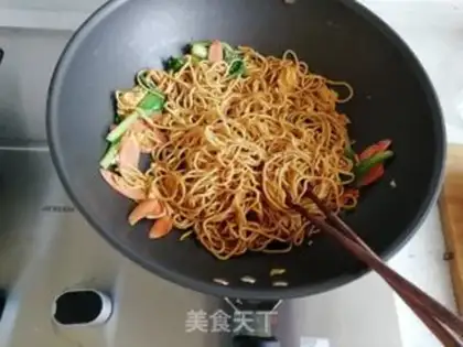Make Three fresh noodles step 10