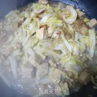 Make Five bouquets of cabbage, frozen tofu step 11