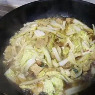 Make Five bouquets of cabbage, frozen tofu step 12