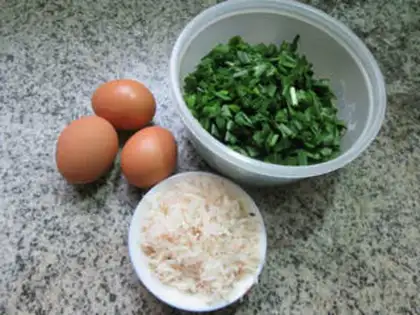 Make Cream eggs, tofu dumplings step 1