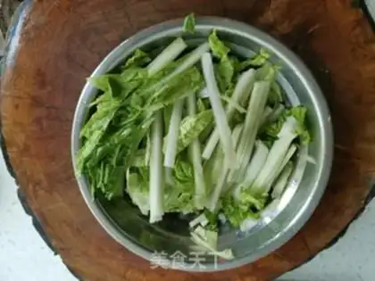 Make Cabbage and bean peel step 1