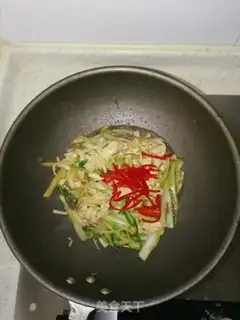 Make Cabbage and bean peel step 4