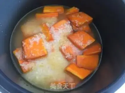Make Sweet pumpkin rice step 2