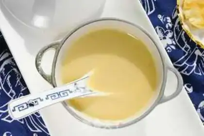 Make Milk, banana fruit hot step 8