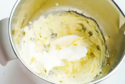 Make Salted egg yellow cheese cookies step 2
