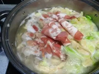 Make Spam noodles step 7