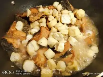 Make Green pepper oil tofu herbs step 5
