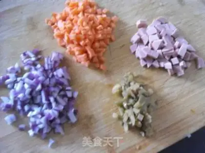 Make Four-dried rice step 1