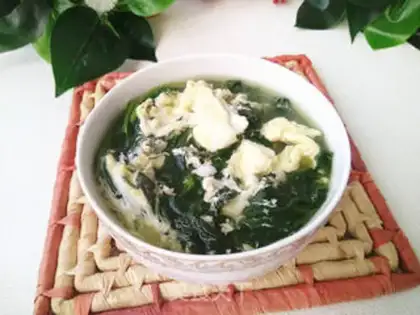 Make Spinach egg soup step 5