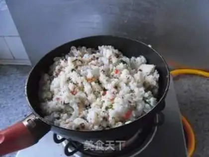 Make Four-coloured fried rice step 8