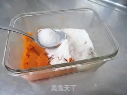 Make Pumpkin chords of red bean soup step 5