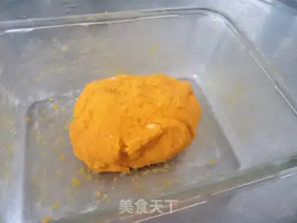 Make Pumpkin chords of red bean soup step 6